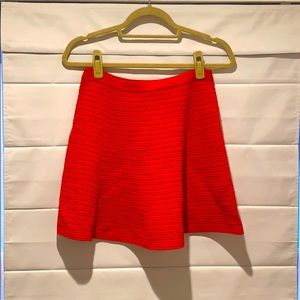 Theory red knit mini skirt